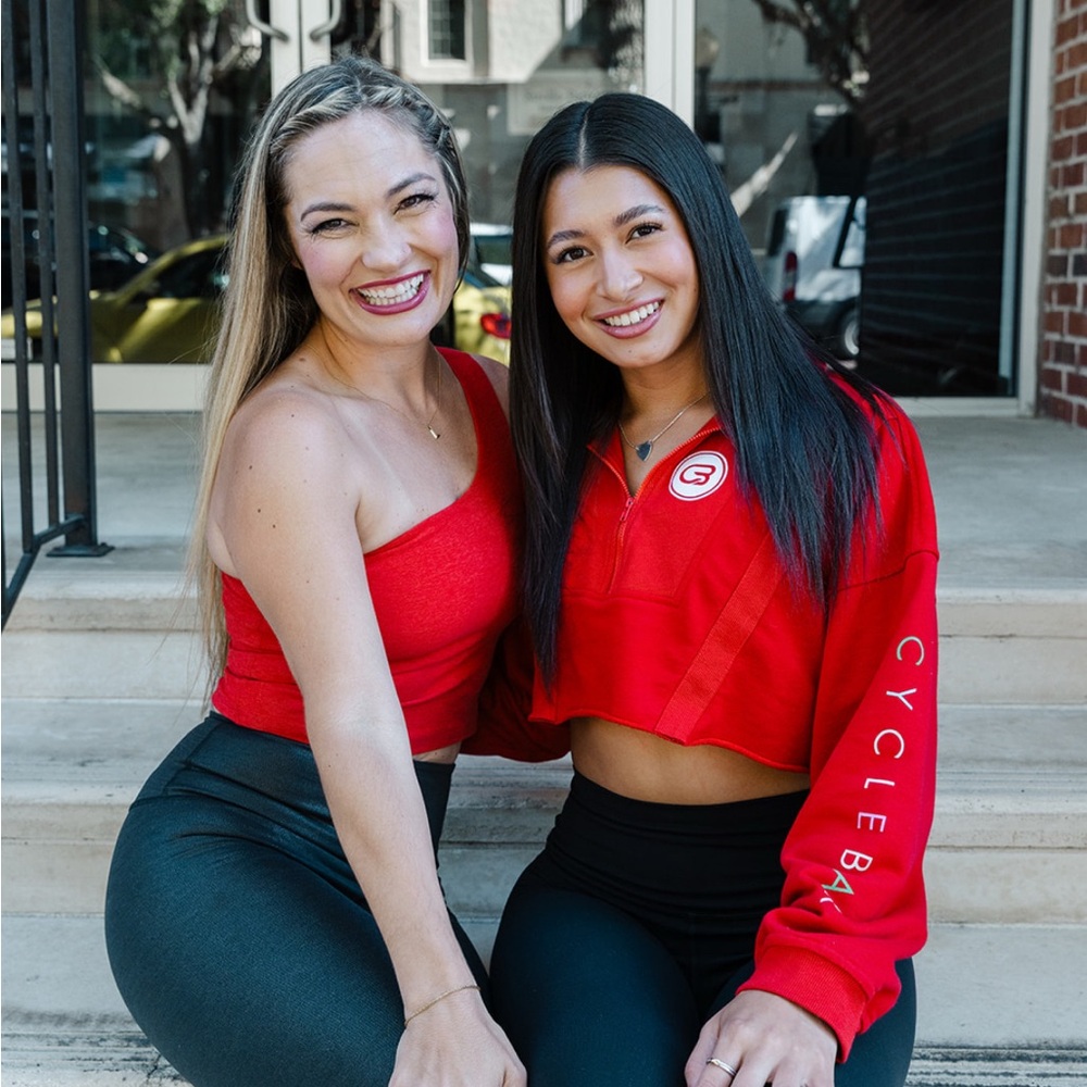Cyclebar Red Quarter-Zip Sweatshirt